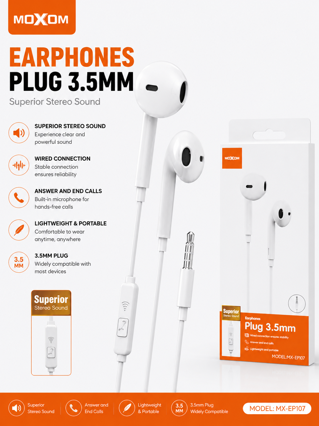 earphone aux MX-EP107