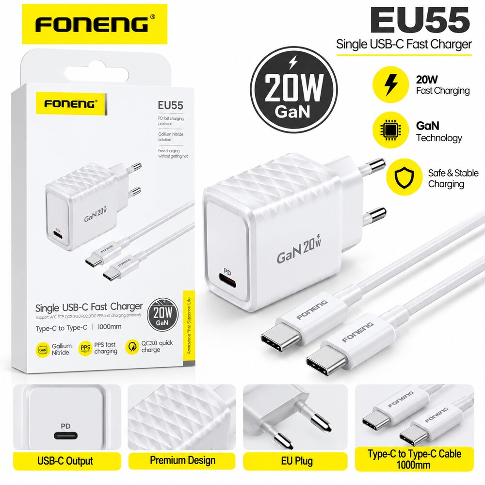 charge 20w typec typec 2 port GAN EU55