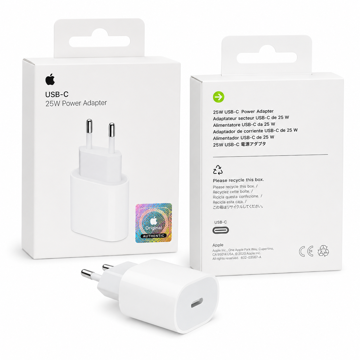 adapter 25w iphone logo original