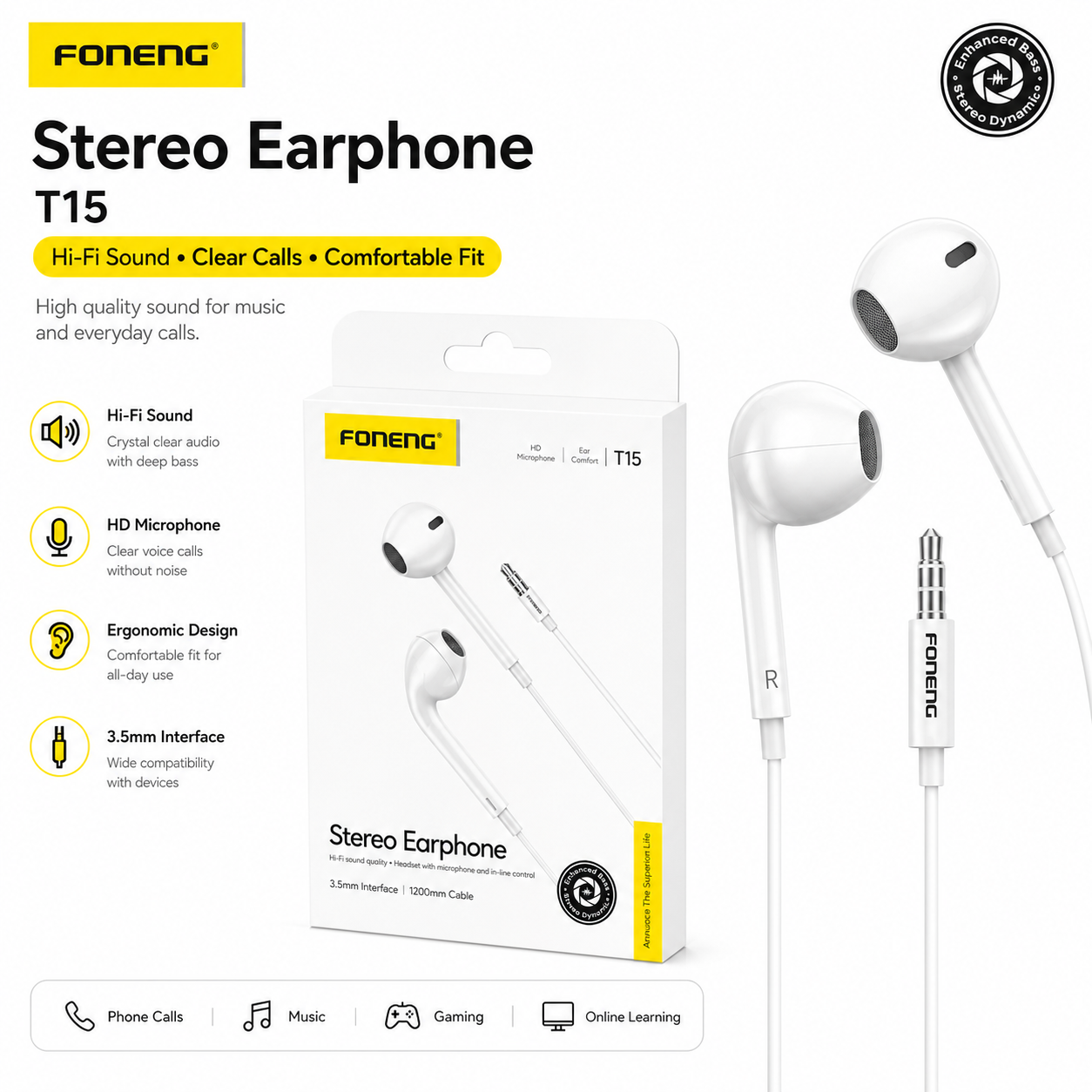 earphone aux foneng