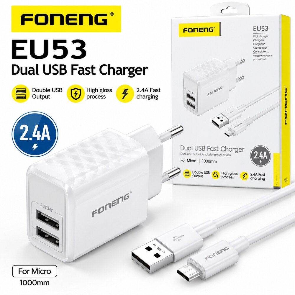 charge micro 18w 2 port EU53